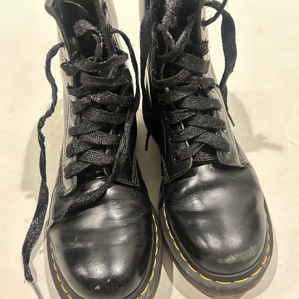 Black Lace-Up Women's Boots